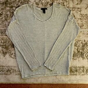 Forever 21 grey and white stripe shirt